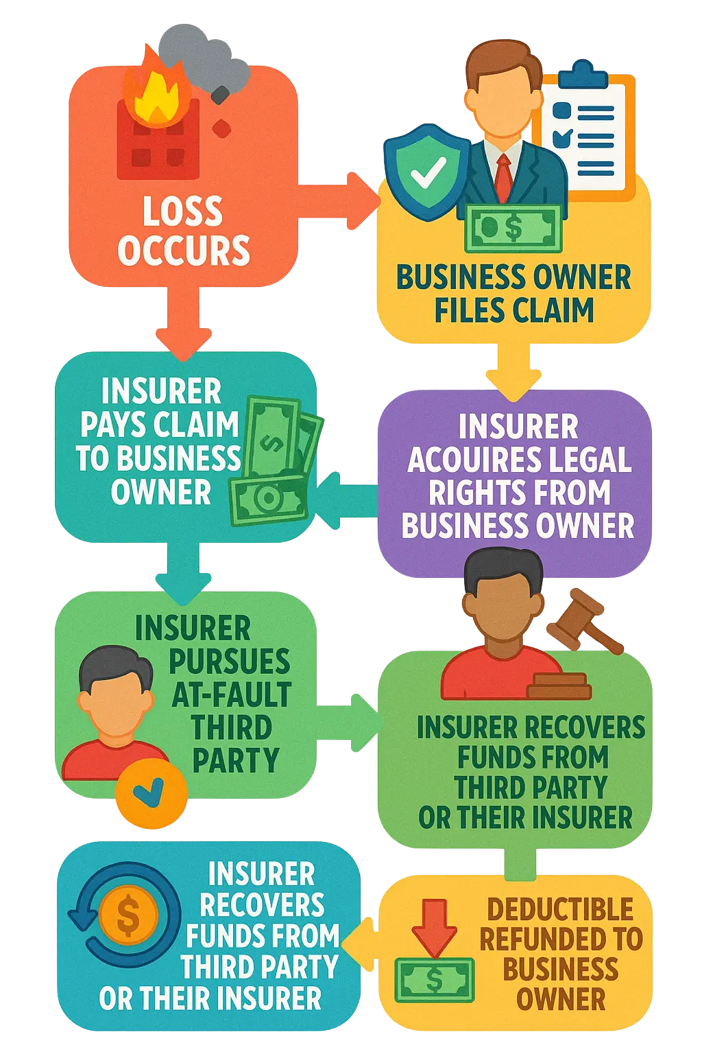 Business Insurance Subrogation Process Flow Subrogation process flow